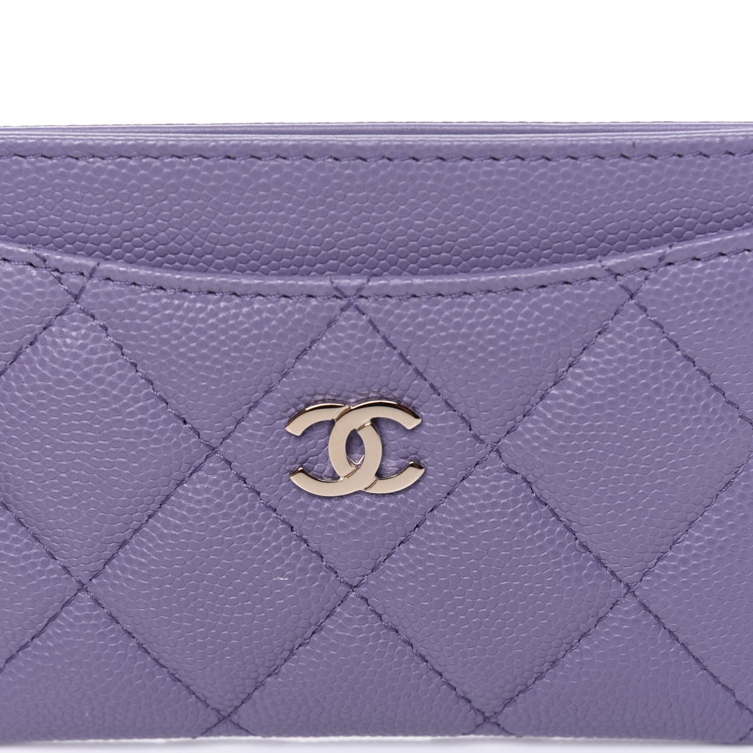 Chanel Caviar Quilted Card Holder Purple 11 of 11