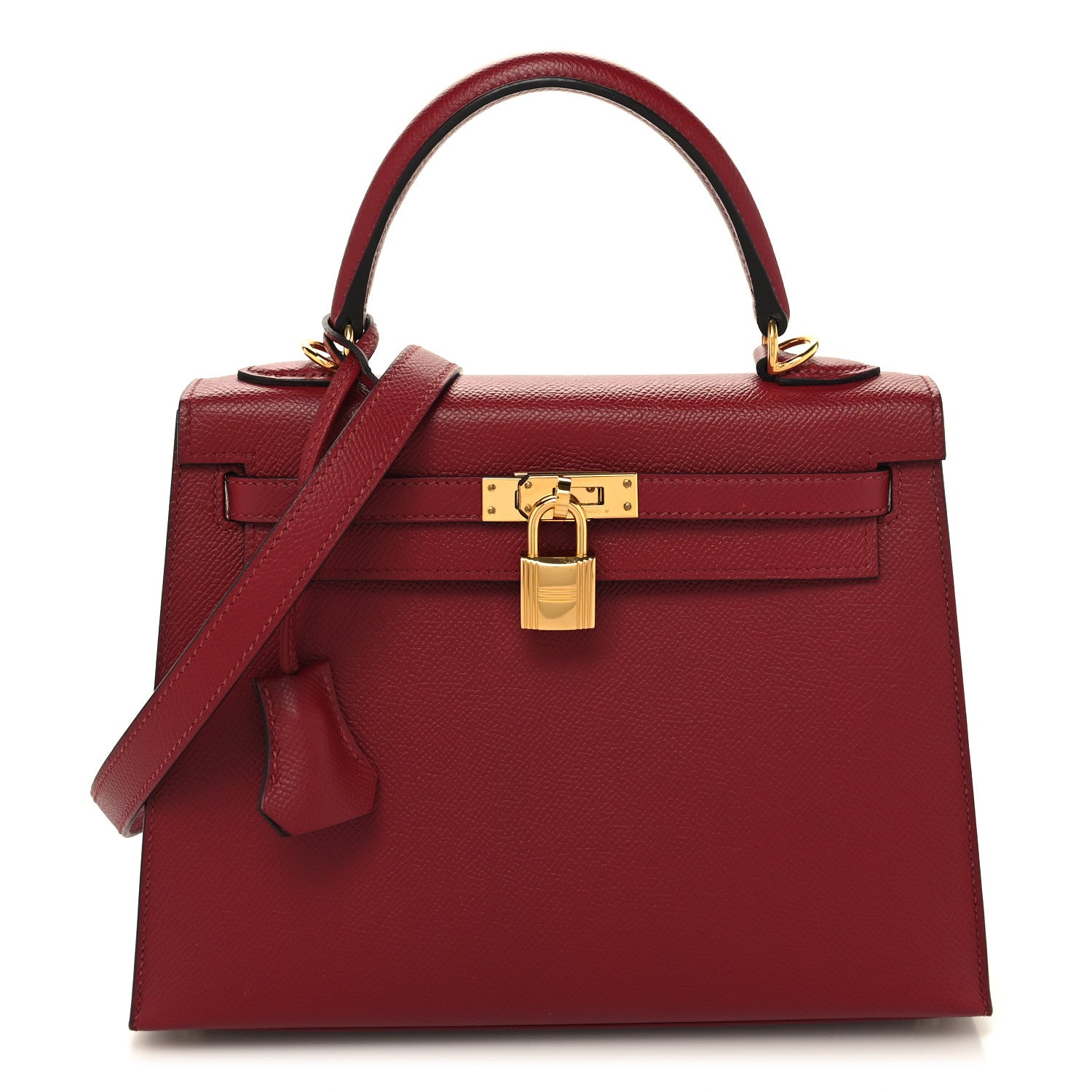 Hermes Epsom Kelly Sellier 25 Rouge Grenat 1 of 11