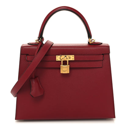 Hermes Epsom Kelly Sellier 25 Rouge Grenat 1 of 11
