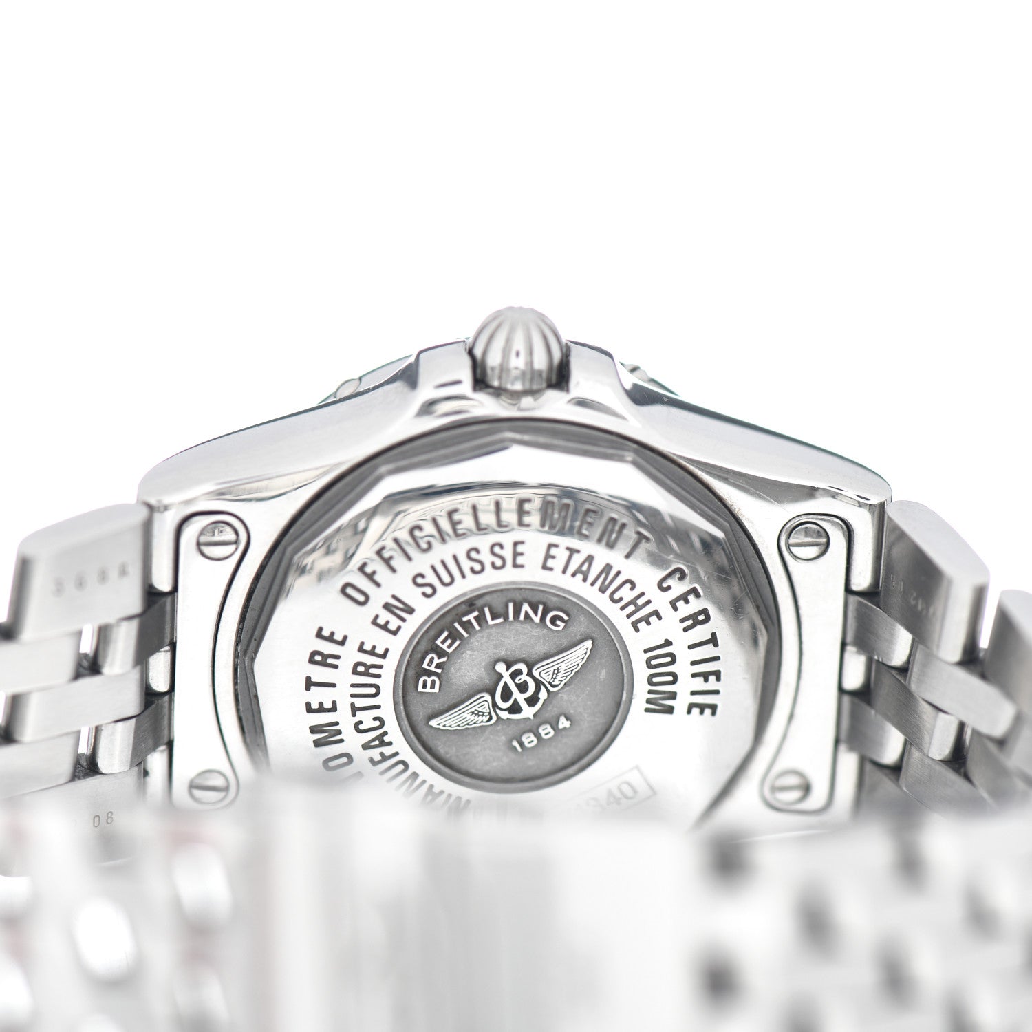 Breitling Stainless Steel Diamond 30mm Starliner Quartz Watch Blue A71340 4 of 5