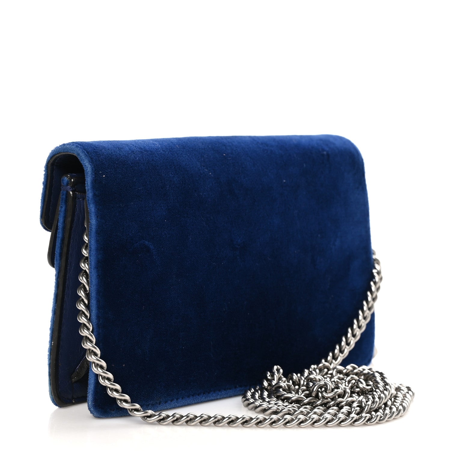 Gucci Velvet Super Mini Dionysus Shoulder Bag Cobalt 3 of 9