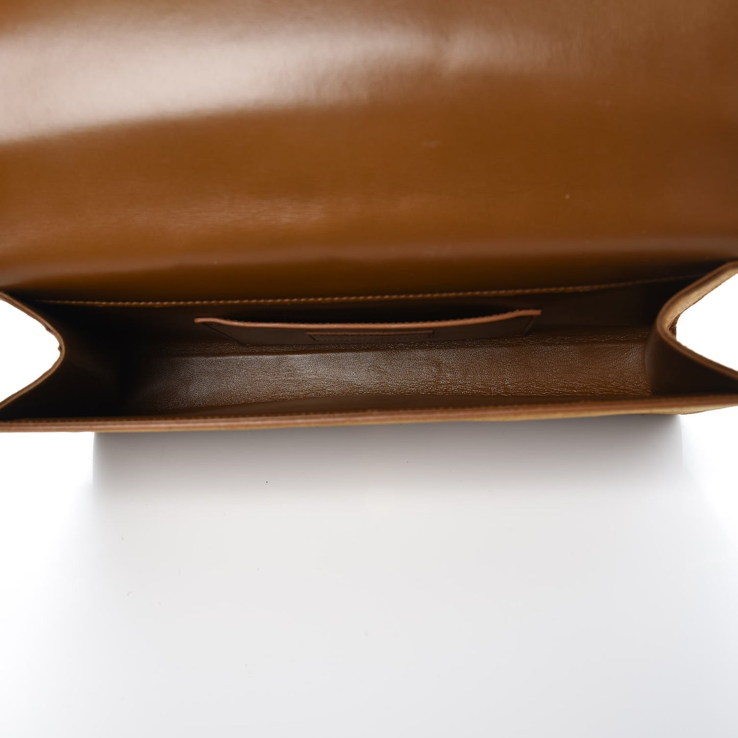 Suede Cassandre Tassel Clutch Tan