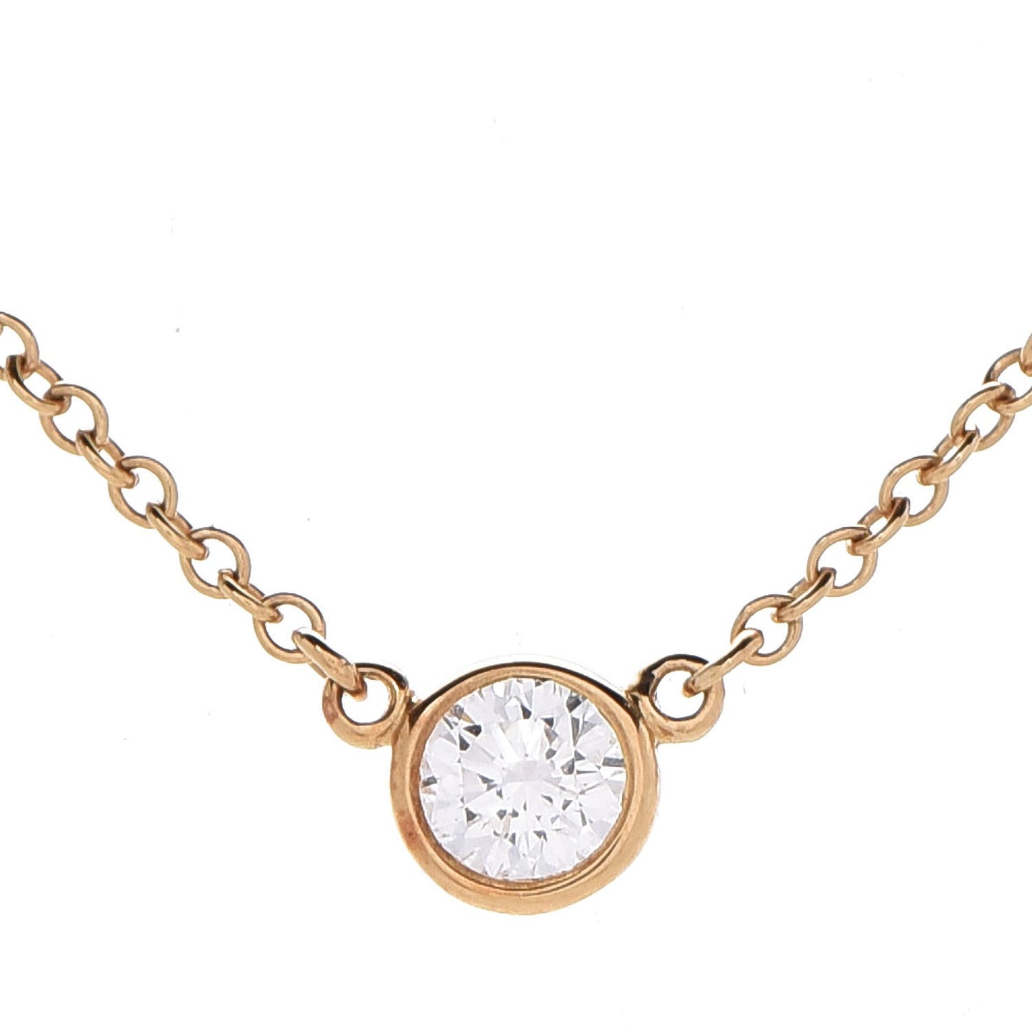 18K Yellow Gold Diamond .25ct Elsa Peretti Diamonds by the Yard Pendant Necklace
