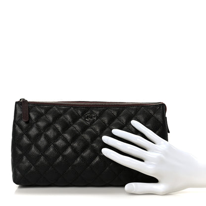 Chanel Caviar Quilted Cosmetic Case Black 2 of 10