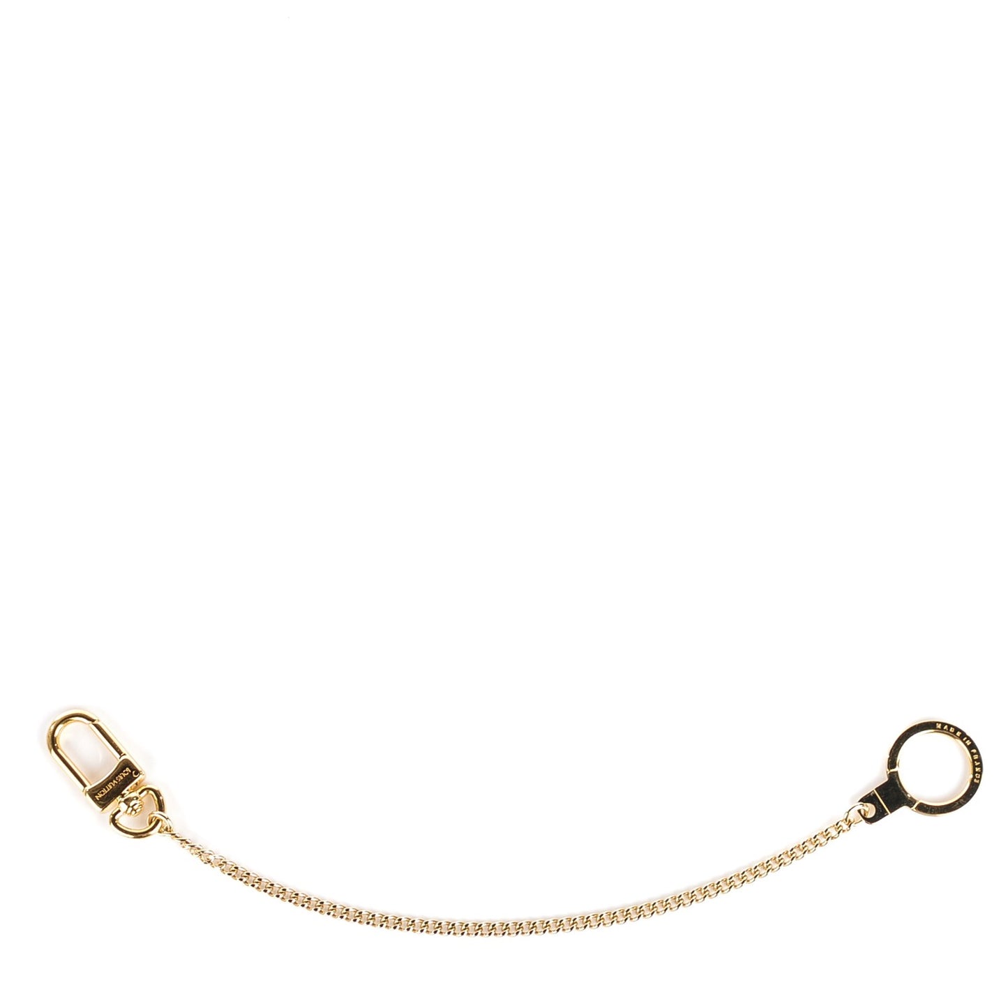 Metal Pochette Extender Key Ring Chain Gold