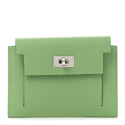 Hermes Epsom Kelly Pocket Compact Wallet Vert Criquet 1 of 8