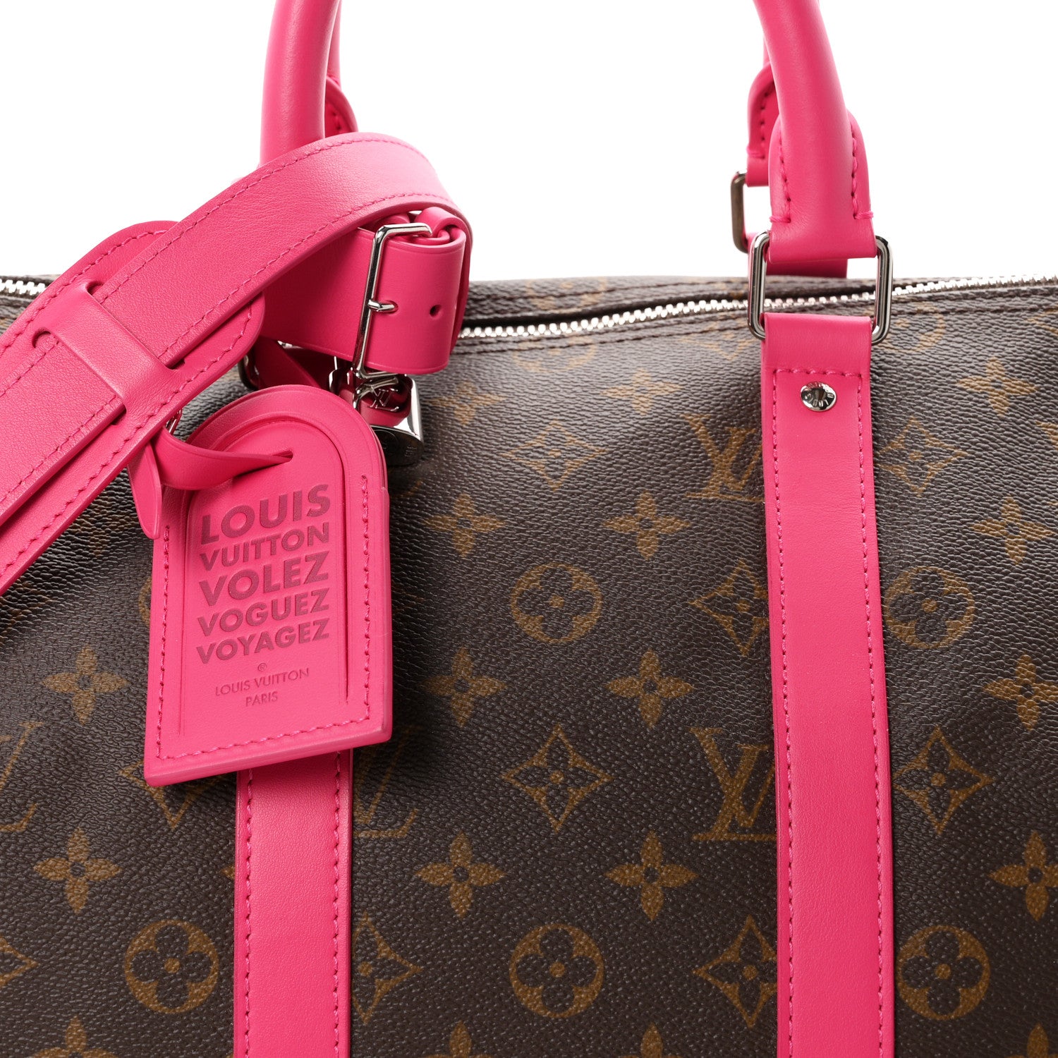 Louis Vuitton Monogram Keepall Bandouliere 45 Pondichery Pink 6 of 8