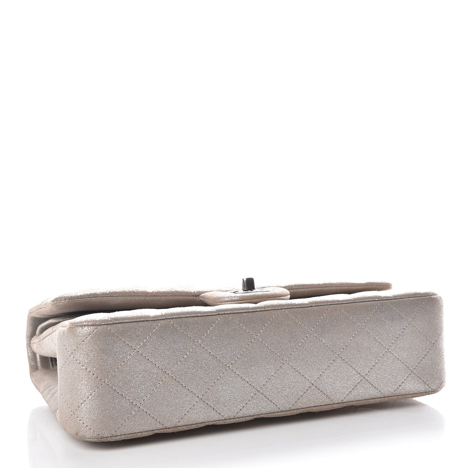 Chanel Iridescent Calfskin Medium Double Flap Light Gold 4 of 10