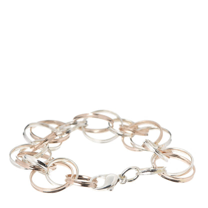 Tiffany Sterling Silver Rubedo 1837 Interlocking Circles Bracelet 3 of 6