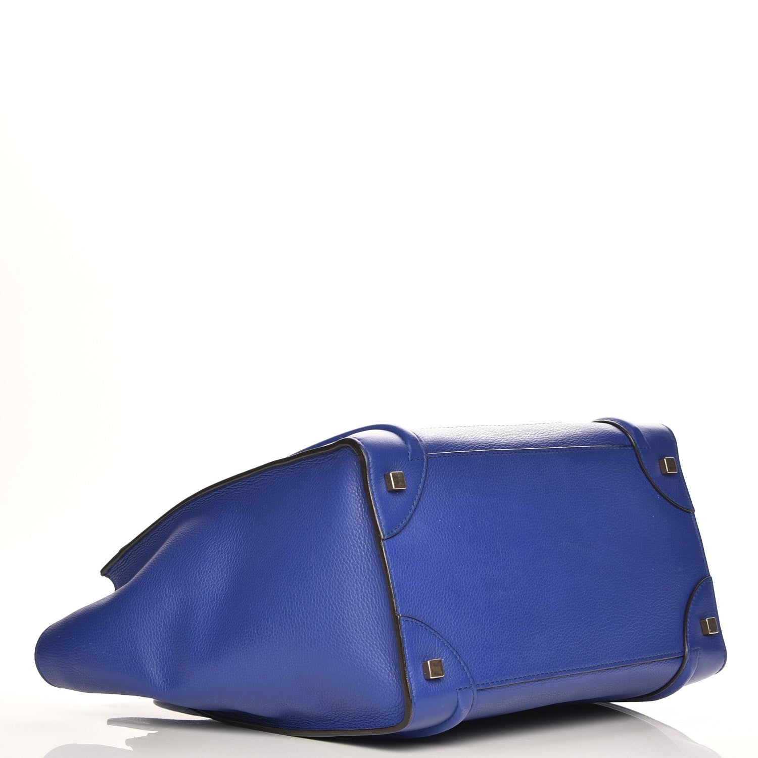 Celine Drummed Calfskin Mini Luggage Indigo 4 of 7