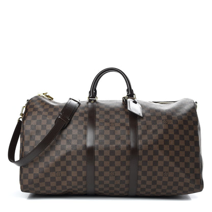 Louis Vuitton Damier Ebene Keepall Bandouliere 55 1 of 10