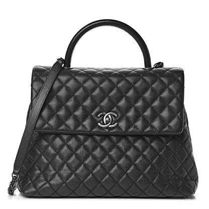 Chanel Caviar Quilted Large Coco Handle Flap Black 1 of 13