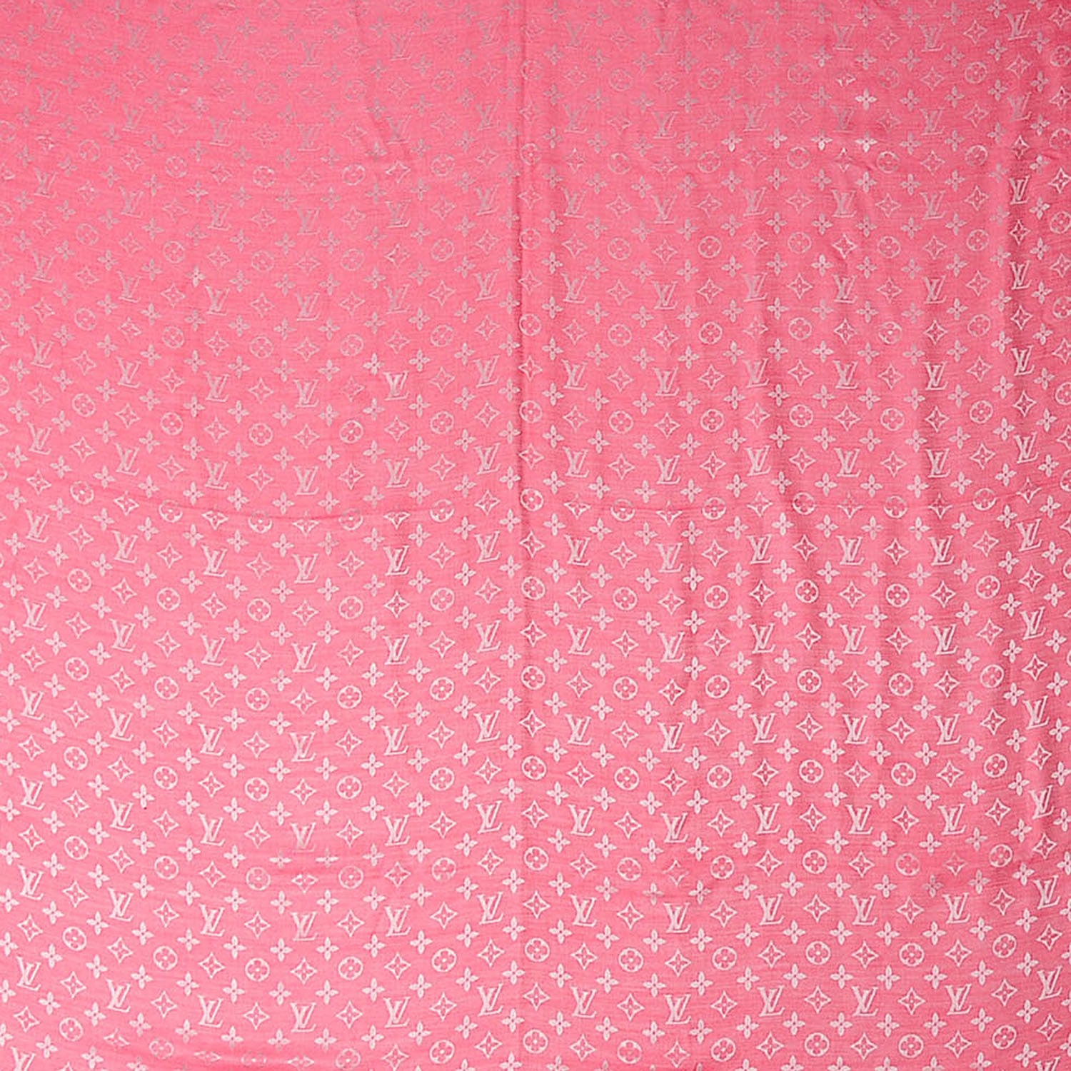 Louis Vuitton Silk Wool Monogram Denim Shawl Pivoine 1 of 5