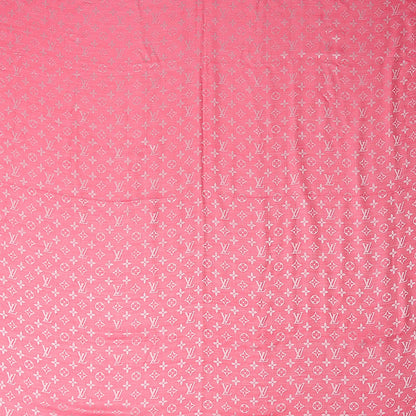 Louis Vuitton Silk Wool Monogram Denim Shawl Pivoine 1 of 5