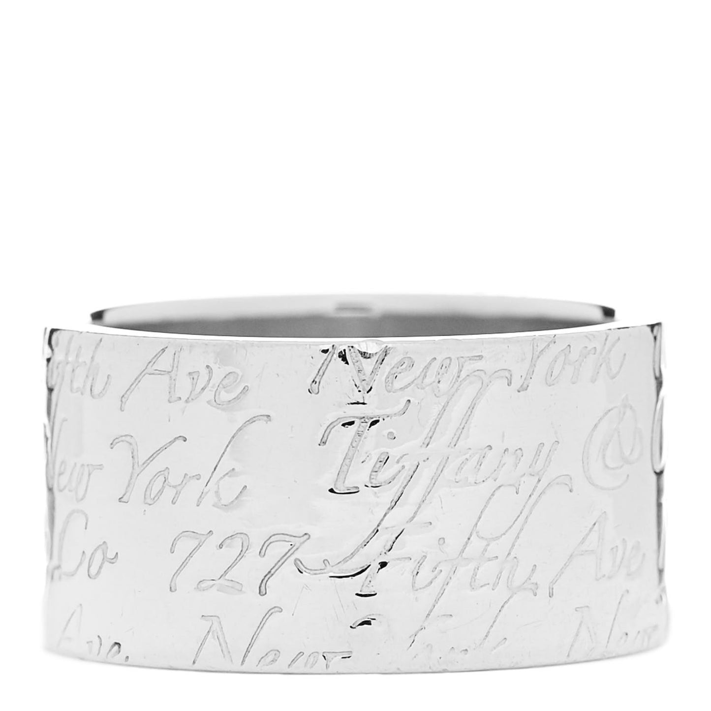 Sterling Silver 10mm Notes Wide Ring 50 5.5