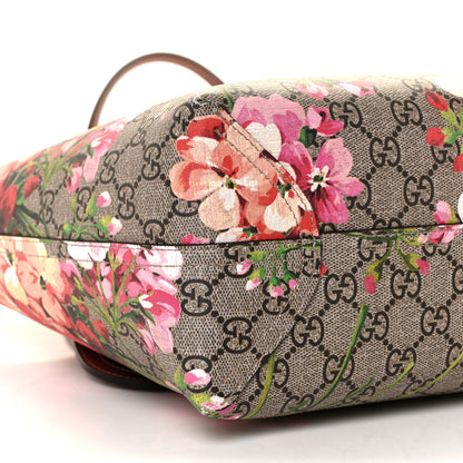 Gucci GG Supreme Monogram Blooms Medium Reversible Tote Beige Multicolor Dry Rose 7 of 8