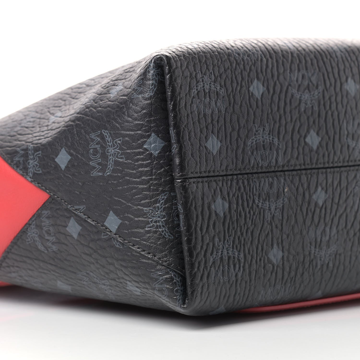 MCM Visetos Medium Klara Hobo Red Black 9 of 11