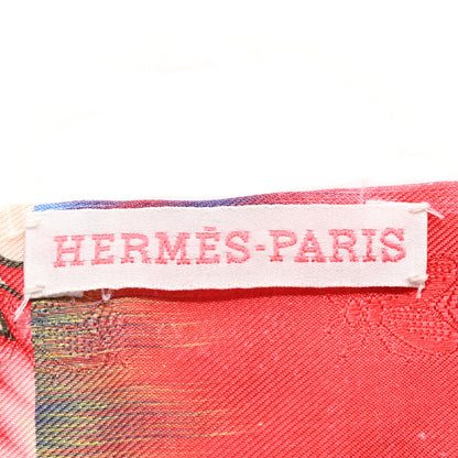 Hermes Silk All Over Marble Silk Twilly Rose Multicolor Ocre 2 of 8
