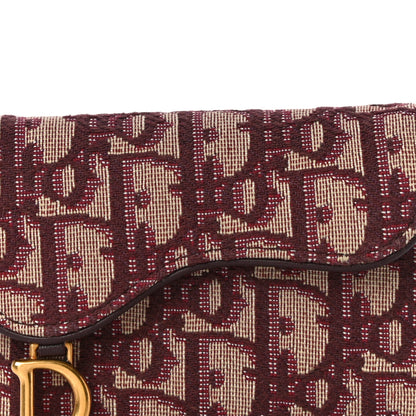 Christian Dior Oblique Saddle Card Holder Bordeaux 8 of 12
