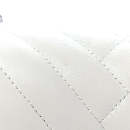 Chanel Lambskin Quilted Chevron Medium Boy Flap White 23 of 24