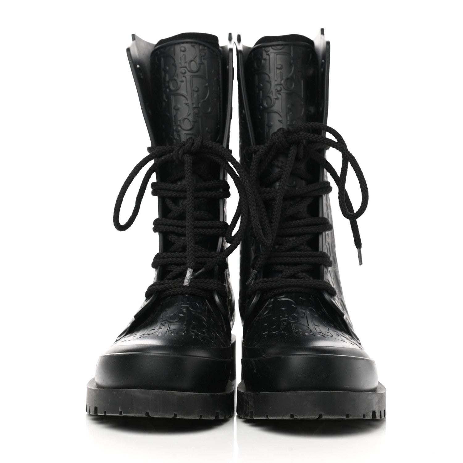Christian Dior Oblique Rubber Diorcamp Boots 39 Black 2 of 11