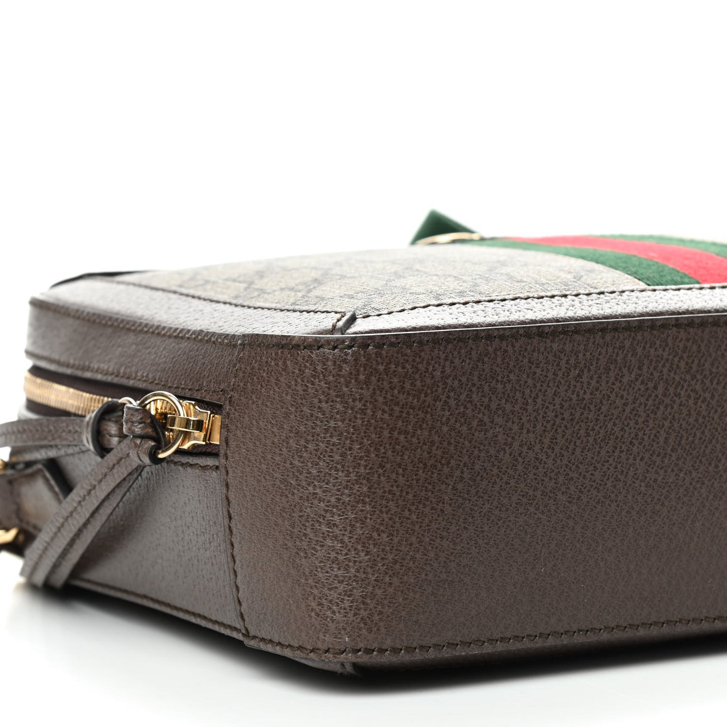 GG Supreme Web Small Ophidia Top Handle Shoulder Bag Brown