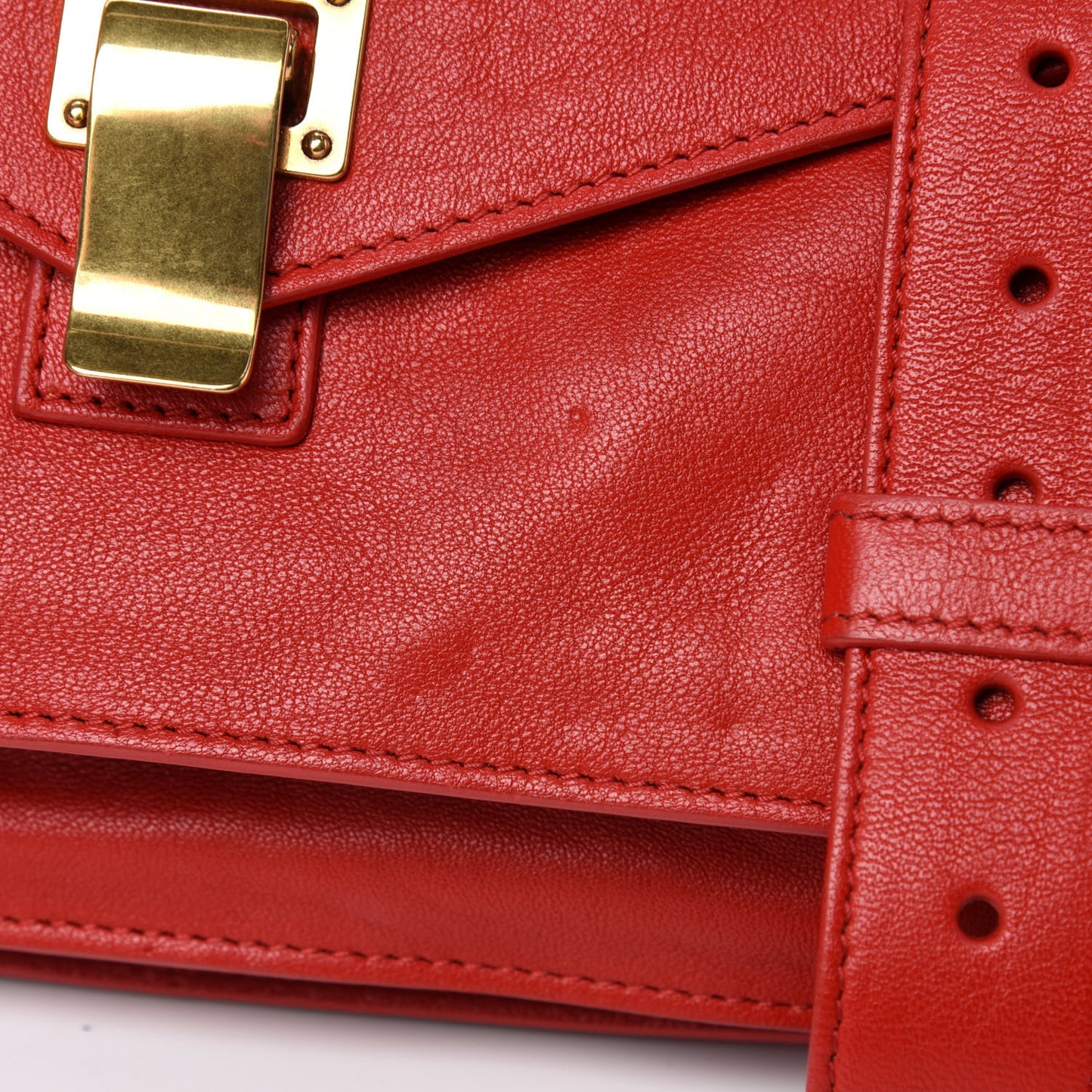 Lambskin Medium PS1 Satchel Red
