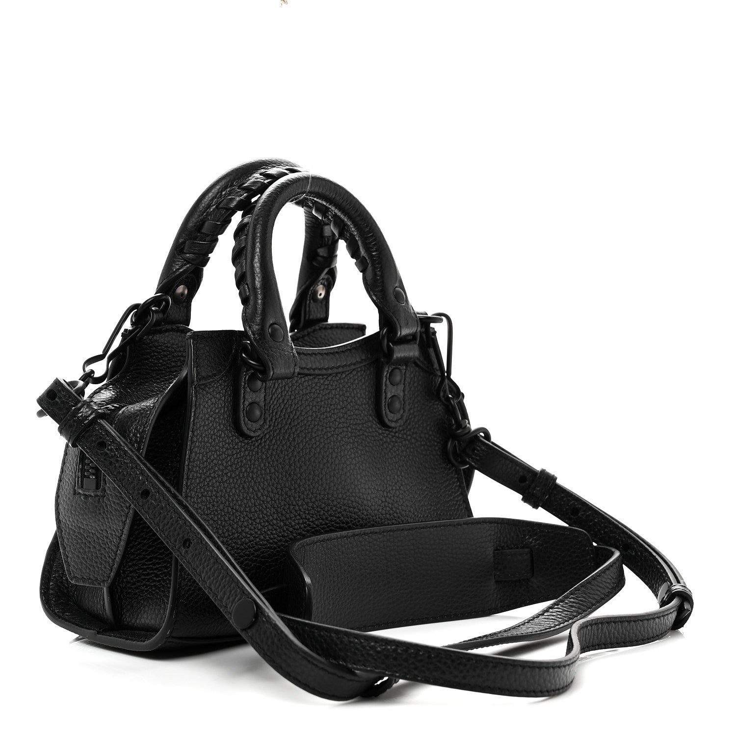 Balenciaga Grained Calfskin Neo Classic Black Hardware Nano City Crossbody Black 3 of 10