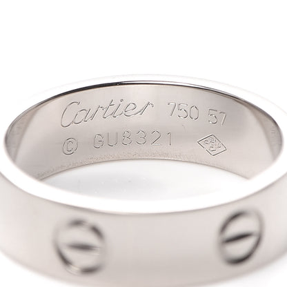Cartier 18K White Gold 5.5mm LOVE Ring 57 8 4 of 4