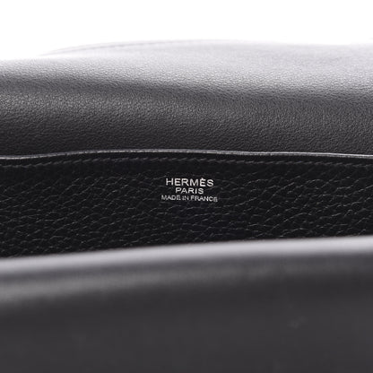 Hermes Taurillon Clemence Halzan 31 GM Black 8 of 12