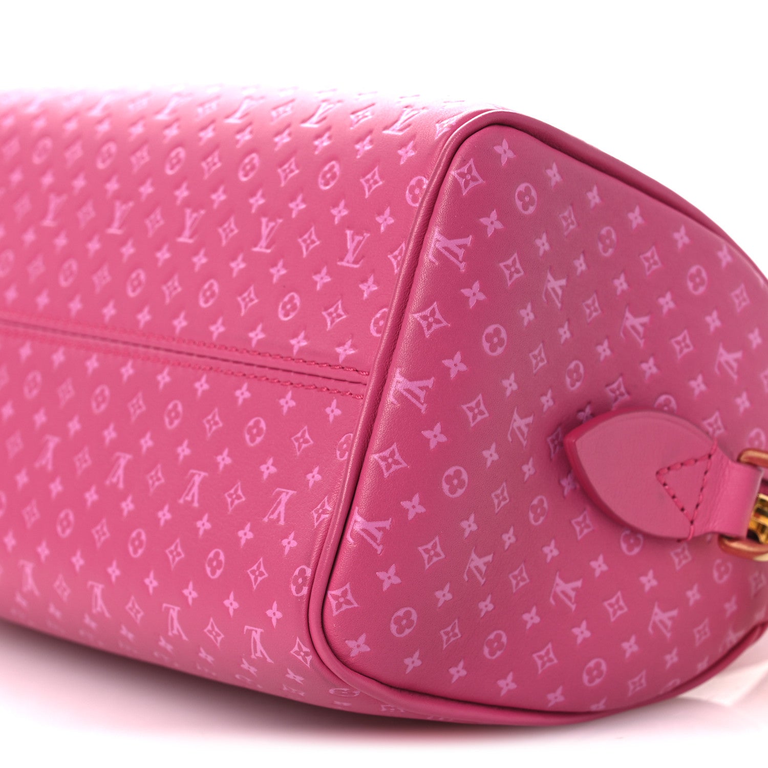 Louis Vuitton Calfskin Nanogram Embossed Speedy Bandouliere 20 Rose 9 of 10