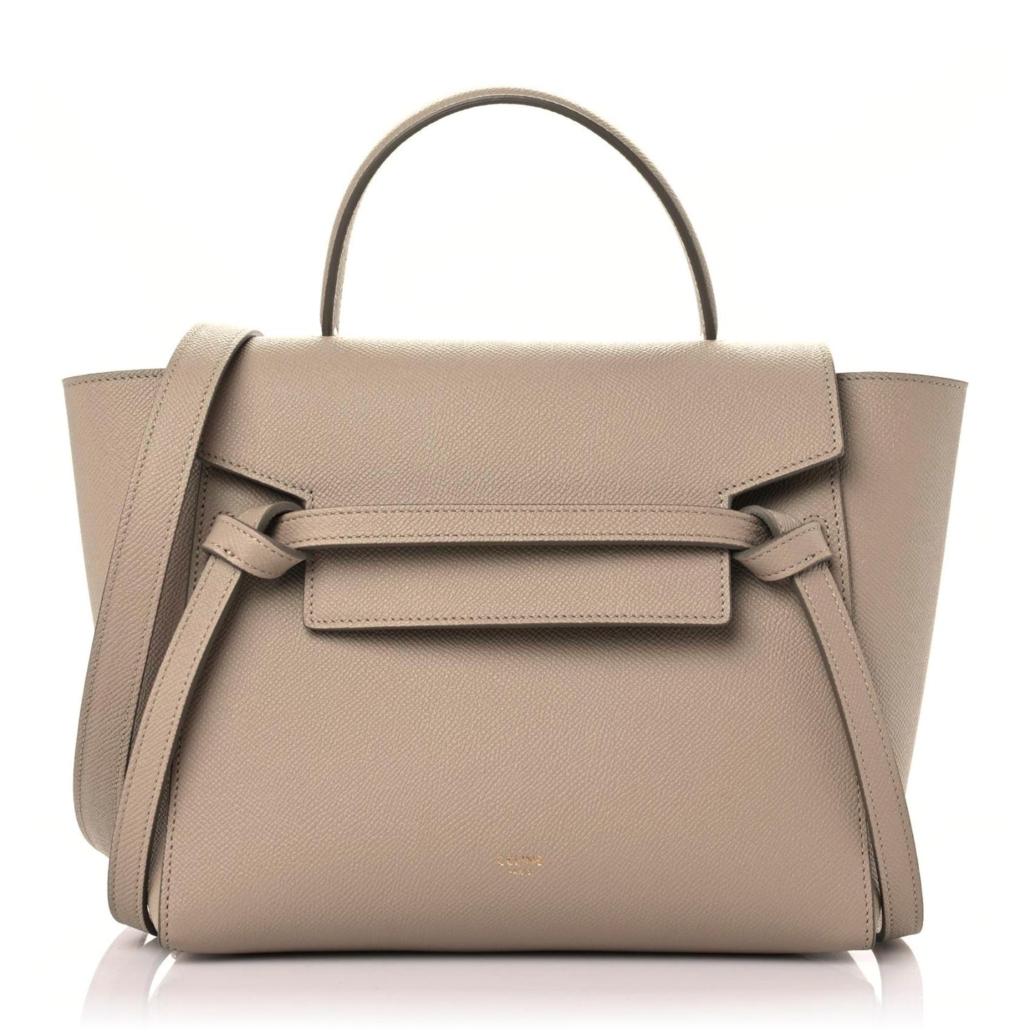 Grained Calfskin Micro Belt Bag Light Taupe