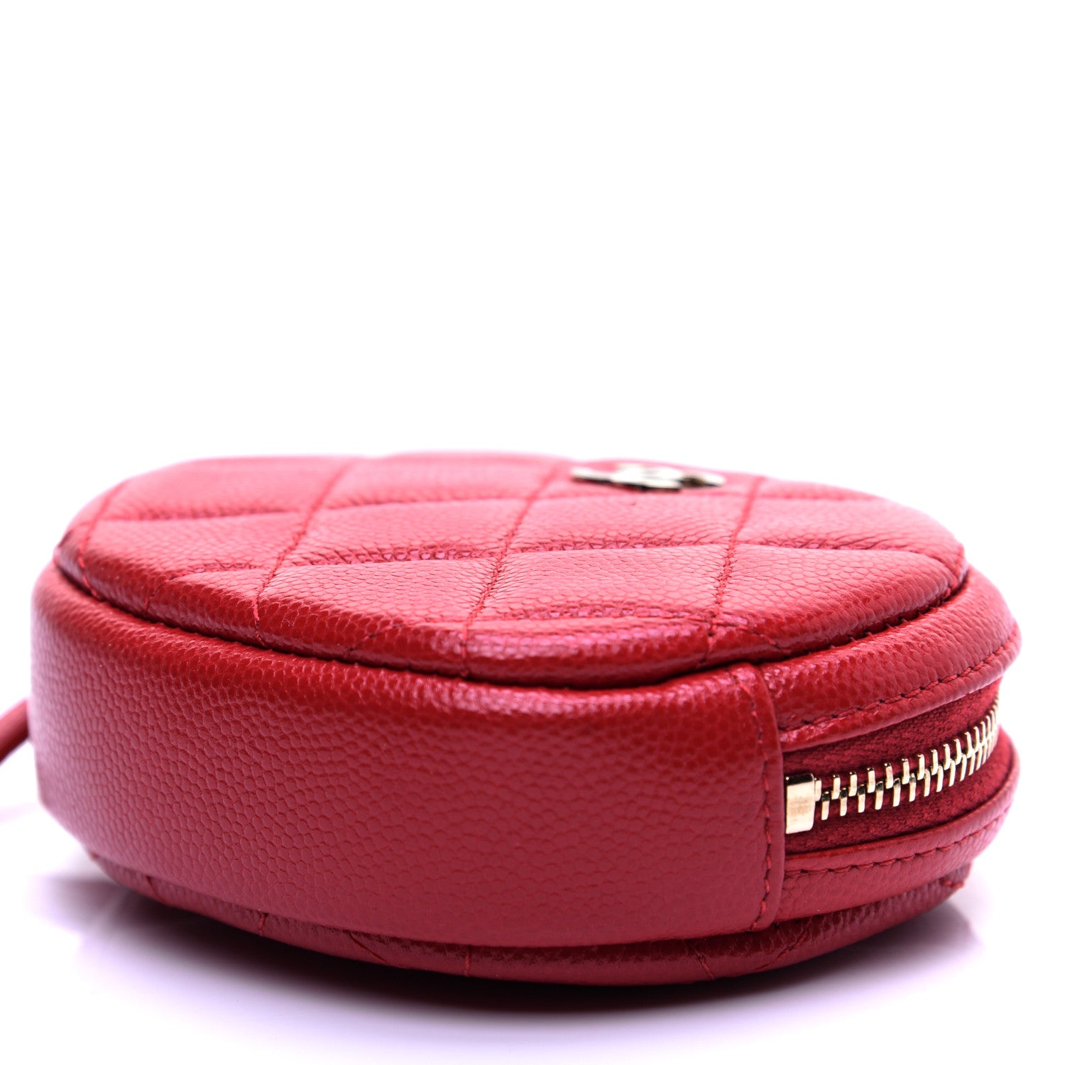 Chanel Caviar Quilted Zip Around Classic Coin Purse Dark Pink 7 of 9