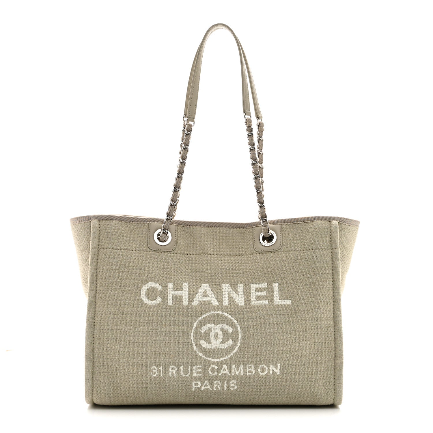 Chanel Mixed Fibers Small Deauville Tote Beige 1 of 11