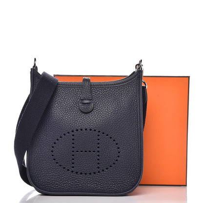 Hermes Taurillon Clemence Evelyne TPM Bleu Nuit 9 of 9