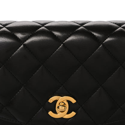 Chanel Lambskin Quilted Flap Shoulder Bag Black 9 of 12