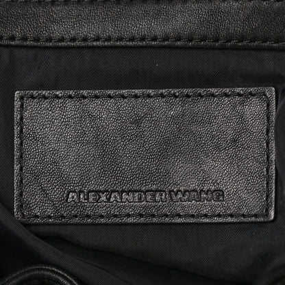 Alexander Wang Lambskin Marti Backpack Washed Black Rose Gold Hardware 6 of 9