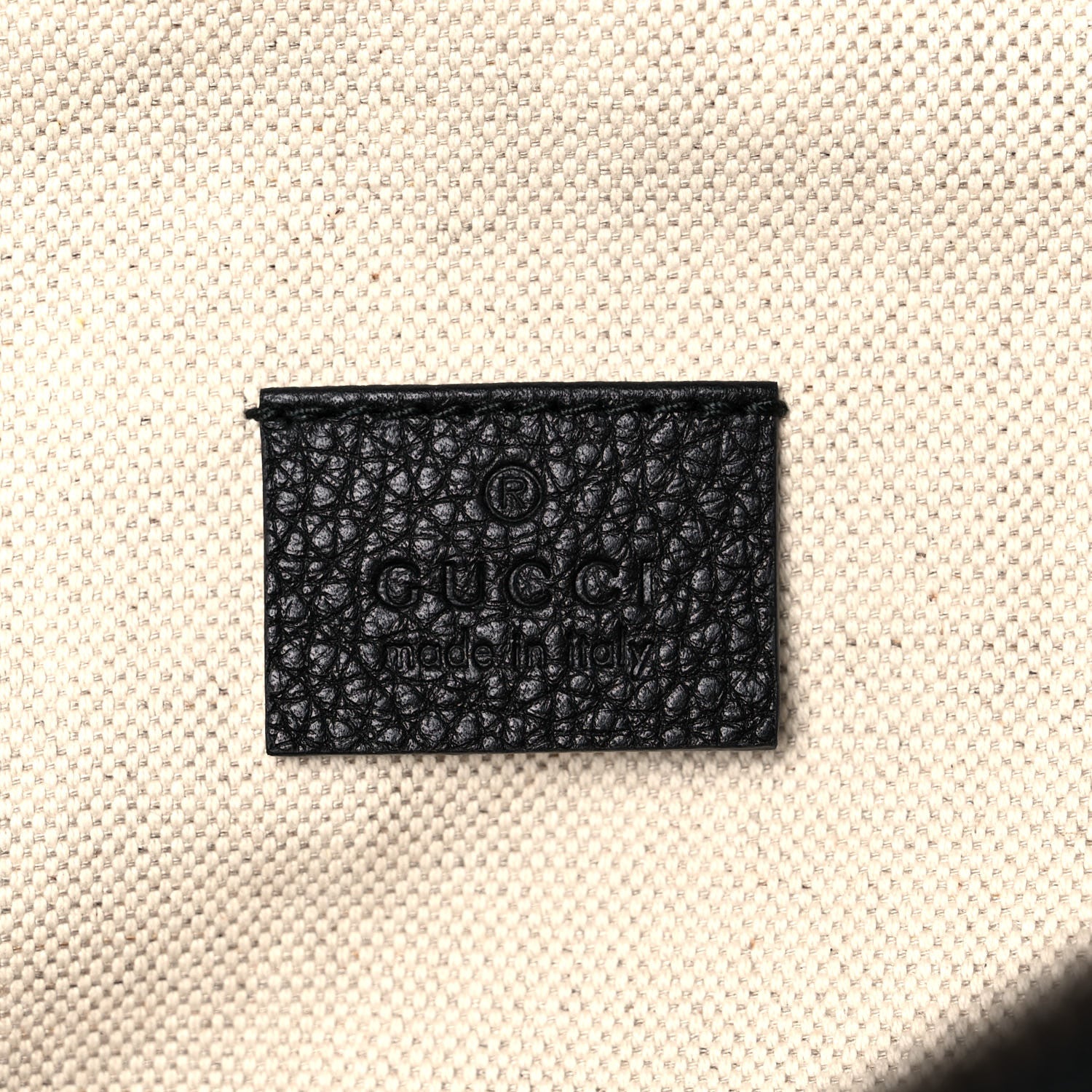 Gucci Grained Calfskin Logo Belt Bag Black 5 of 9