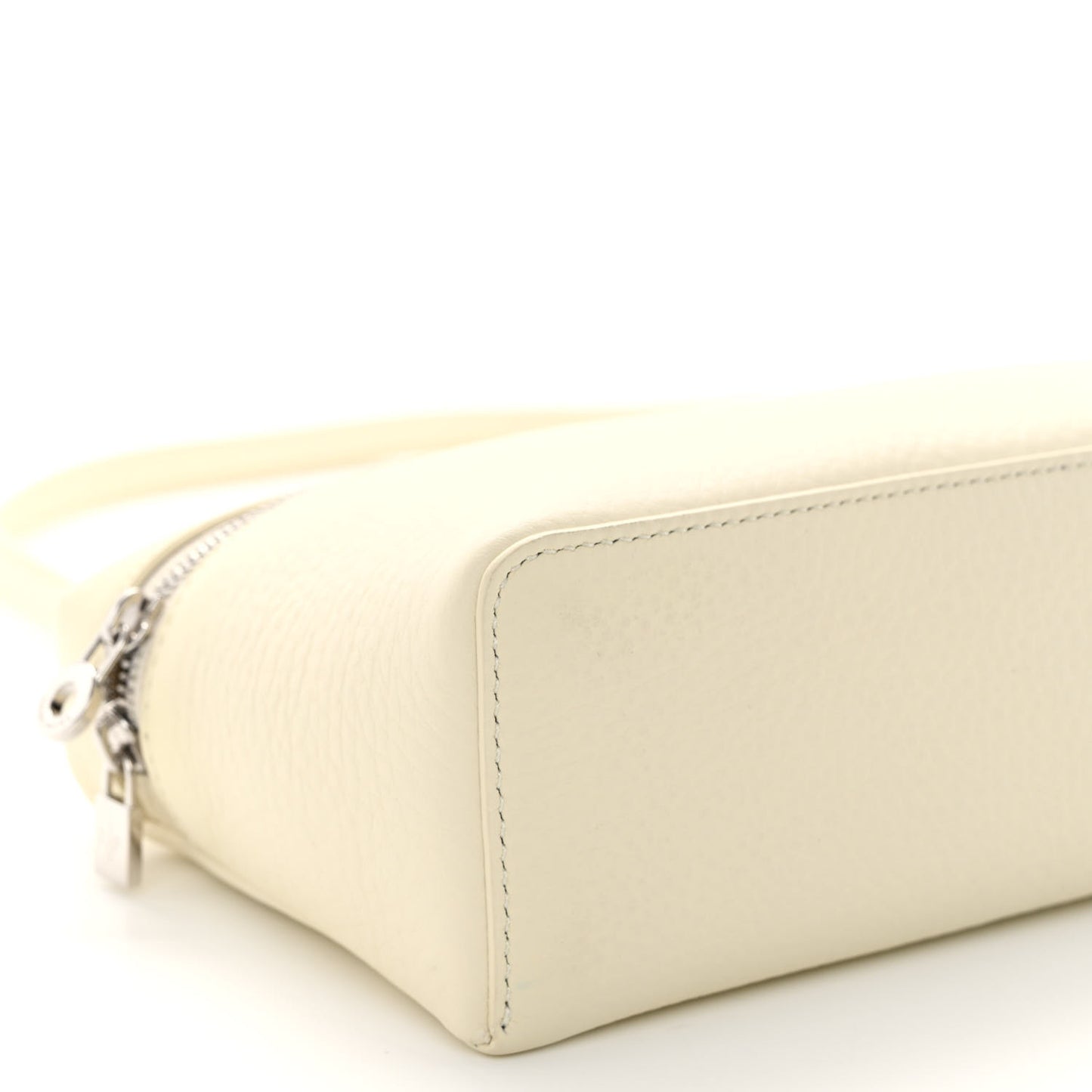 Grained Calfskin L19 Extra Pocket Pouch Whisper White