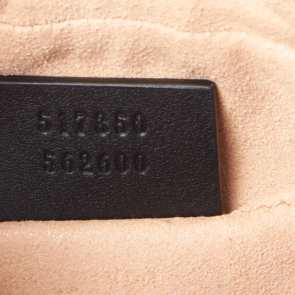 Suede Patent Web Mini Ophidia Shoulder Bag Black