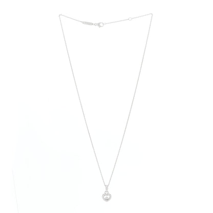 Chopard 18K White Gold Happy Diamonds Icons Heart Pendant Necklace 2 of 5
