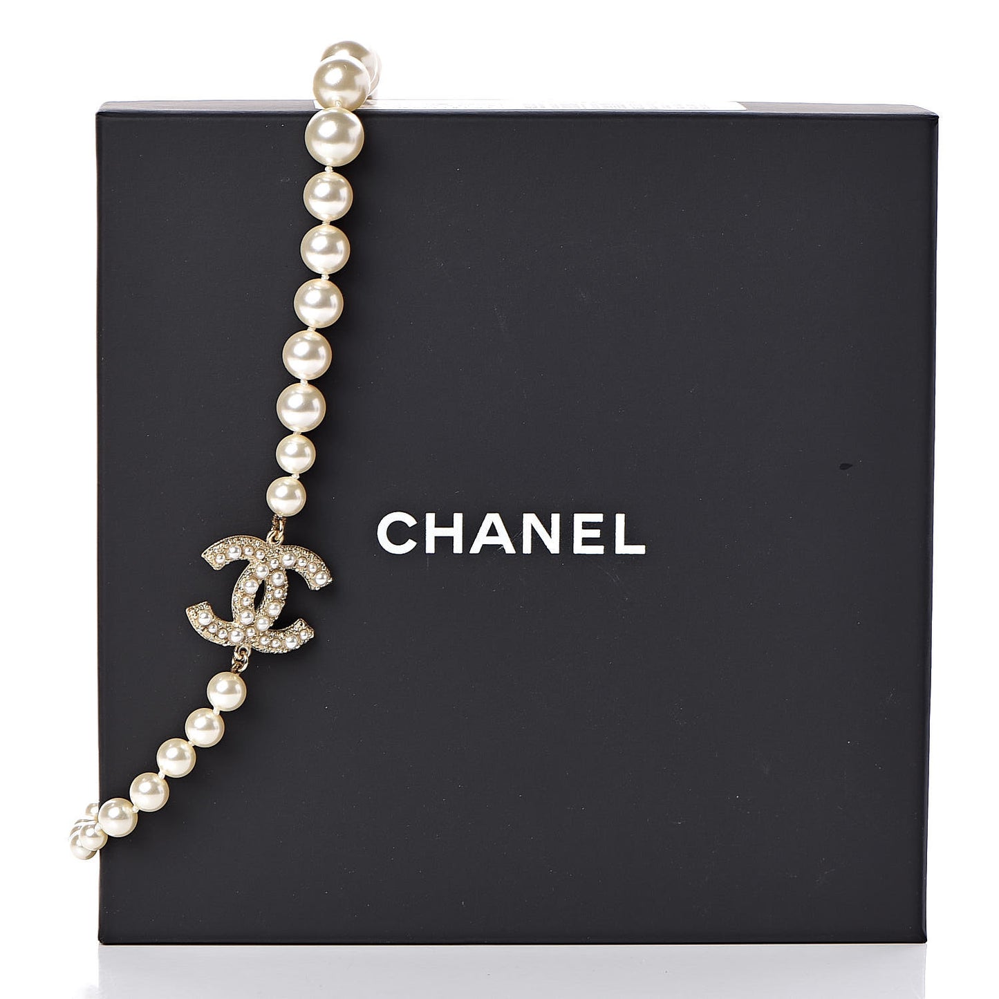 Pearl CC Short Necklace Gold