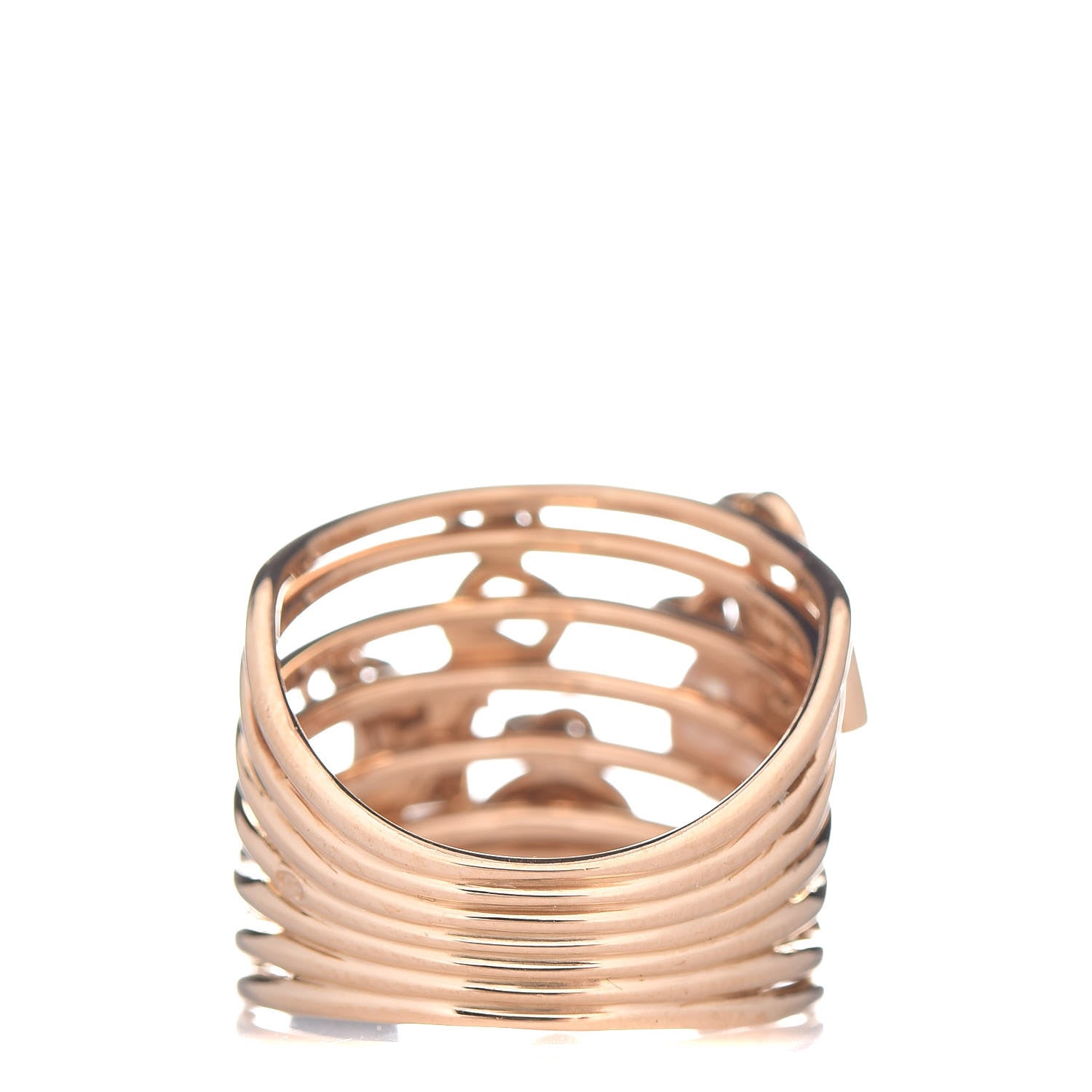 Louis Vuitton 18K Yellow Gold Freshwater Pearl Monogram Charm Ring 54 6.75 3 of 5