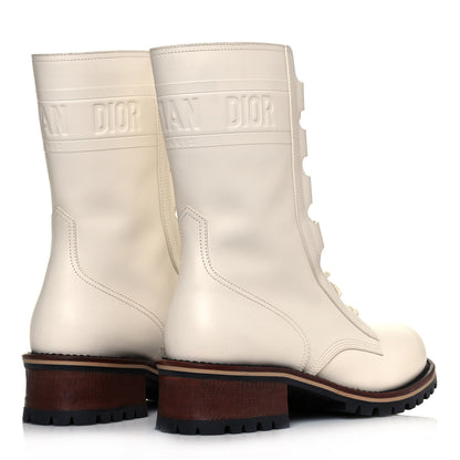 Christian Dior Calfskin Dior Quest 35mm Hiking Boots 40 Off White 4 of 8
