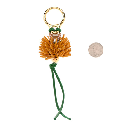 Loewe Calfskin Dandelion Rabbit Bag Charm Yellow Green 2 of 5