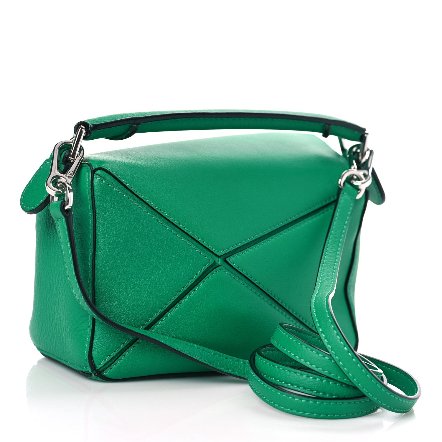 Loewe Calfskin Mini Puzzle Bag Jungle Green 3 of 8