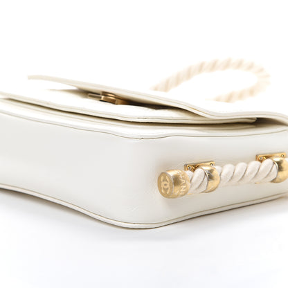 Chanel Crumpled Calfskin En Vogue Rope Flap White 9 of 12