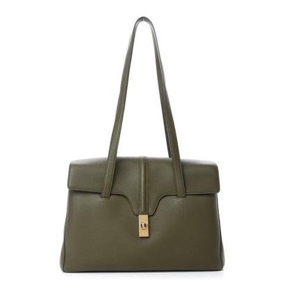 Celine Grained Calfskin Medium Soft 16 Bag Dark Olive 1 of 10