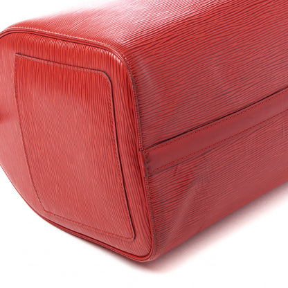 Louis Vuitton Epi Speedy 35 Castillan Red 5 of 13