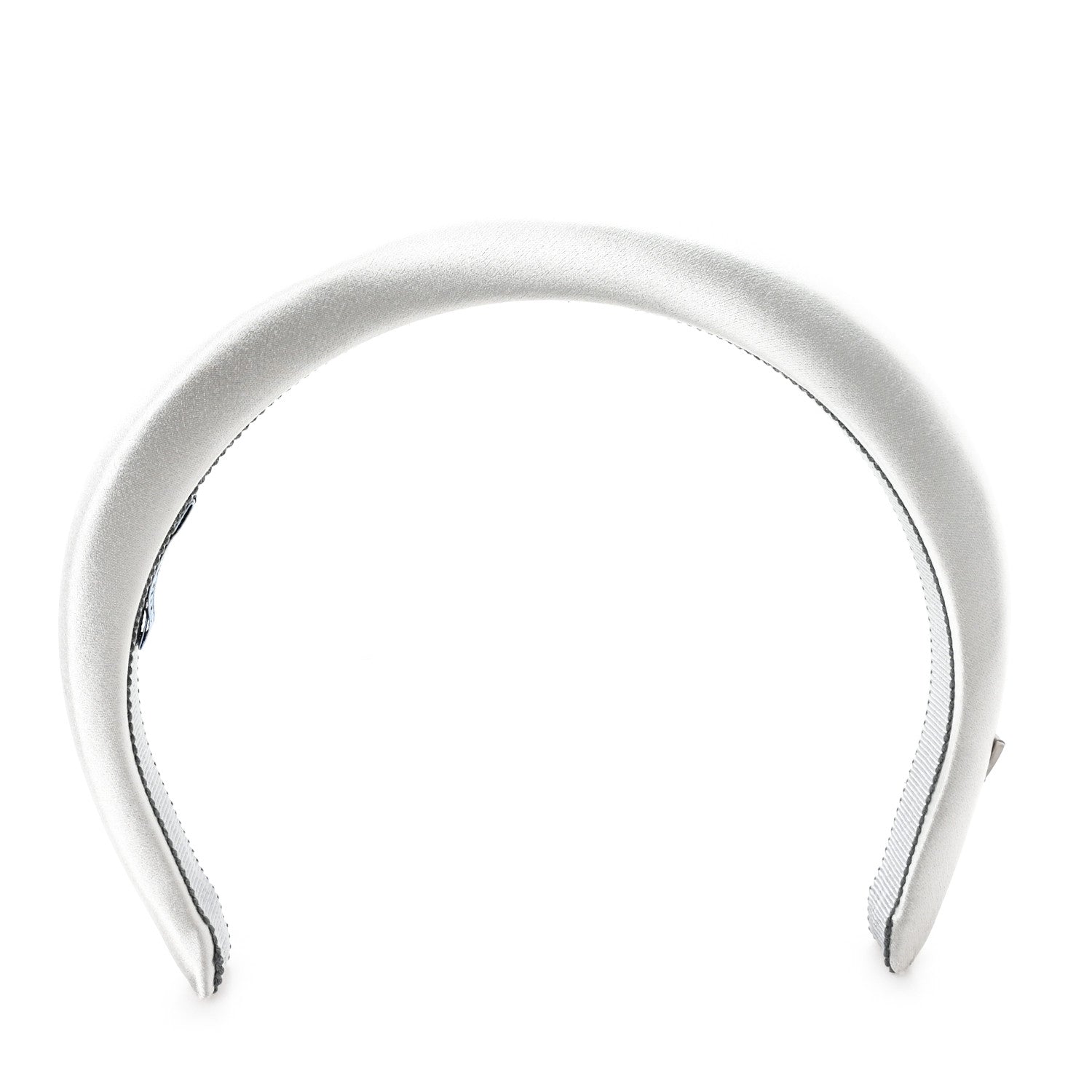 Prada Seta Triangle Logo Headband Light Grey 1 of 6